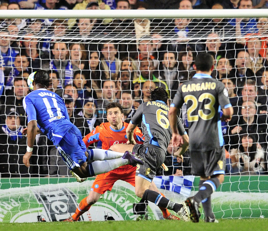 Didier Drogba heads Chelsea ahead