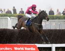 Sir Des Champs ridden by Davy Russell on his way to winning the Jewson Novices' Chase