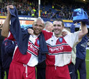 Roy Essandoh and Paul McCarthy of Wycombe celebrate