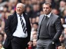 Martin Jol and Brendan Rodgers observe their sides