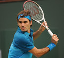Roger Federer steadies himself