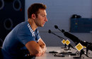 Ian Thorpe answers questions from the media