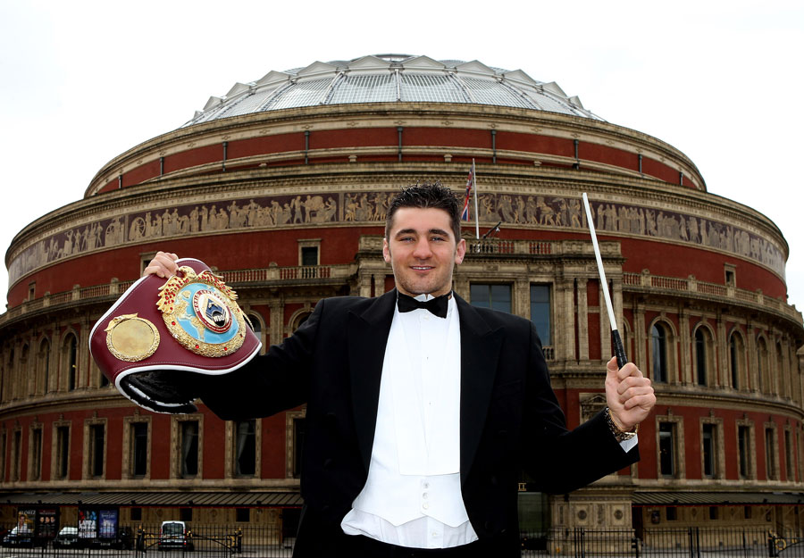Nathan Cleverly poses in front of the Royal Albert Hall
