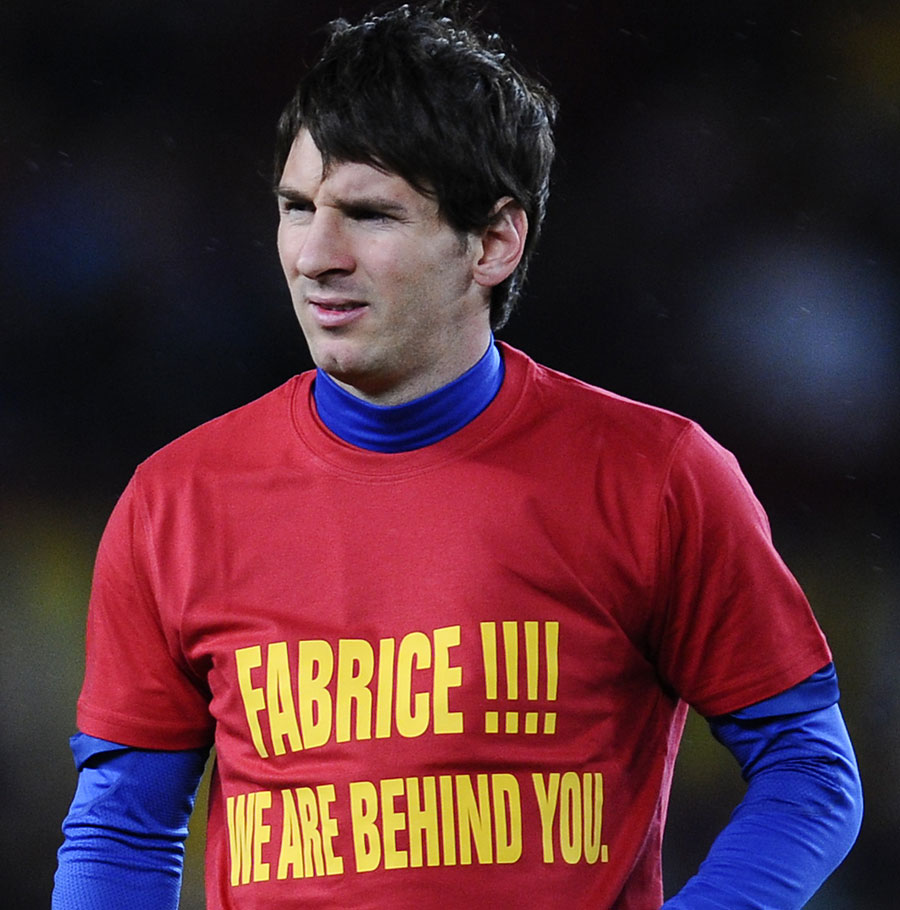 Lionel Messi shows support for Fabrice Muamba
