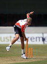 Stuart Broad has a bowl on the eve of the Galle Test