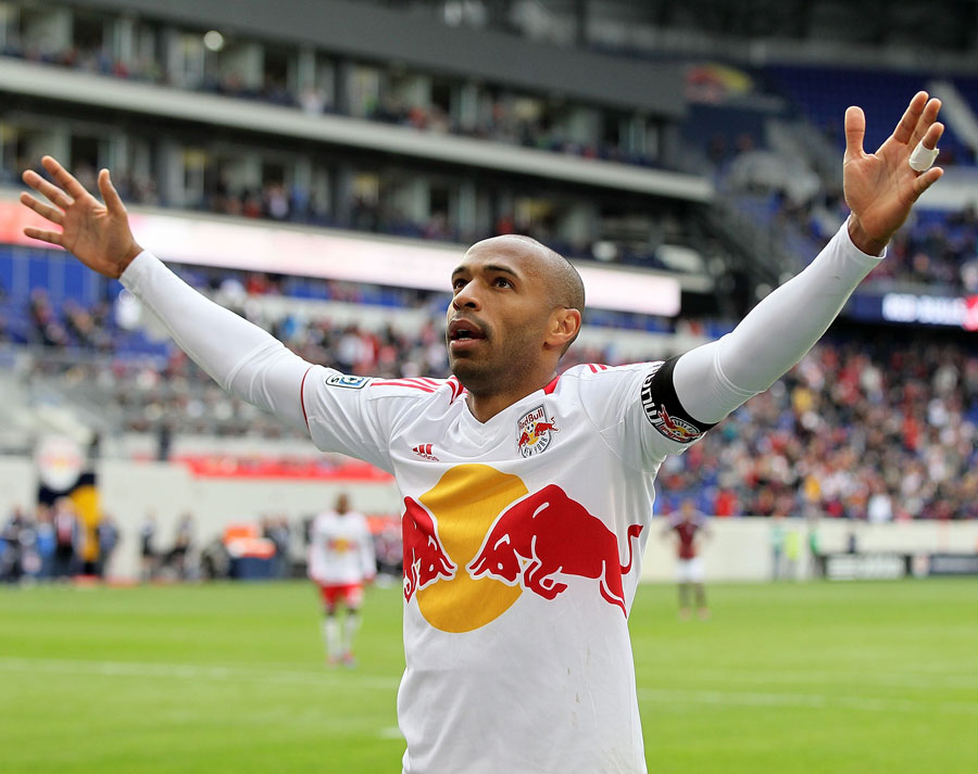 Thierry Henry celebrates his goal