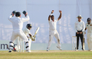 Samit Patel celebrates his second Test wicket