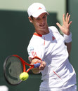 Andy Murray lines up a forehand
