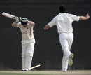 Steven Croft is bowled by Lewis Gregory for 4