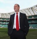 Stuart Lancaster poses as England's head coach