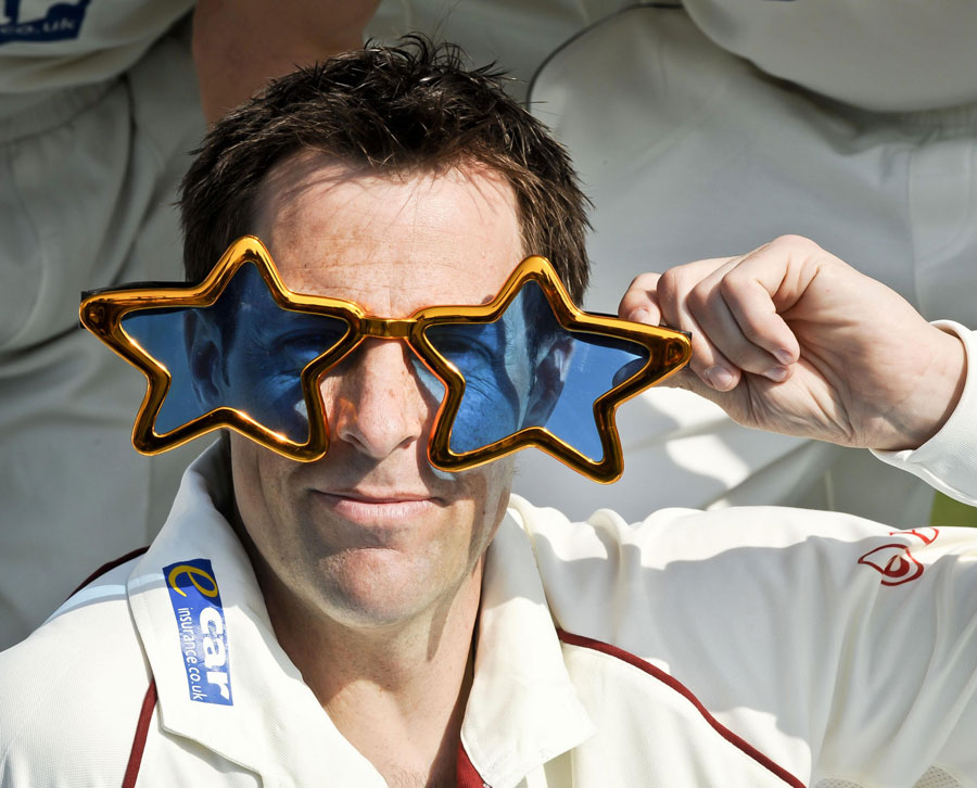 Marcus Trescothick shows off his new sunglasses