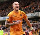Michael Kightly reacts after scoring for Wolves