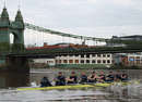 The Oxford team enjoy a training ahead of the University Boat Race