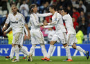 Cristiano Ronaldo celebrates with his team-mates