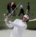 Bubba Watson splashes out from the bunker