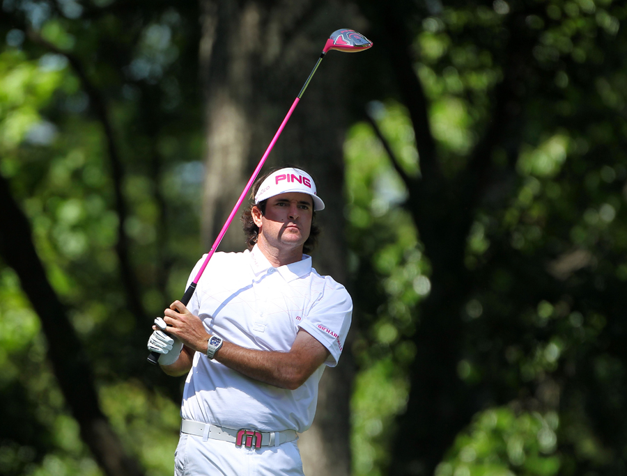 Bubba Watson with his pink driver