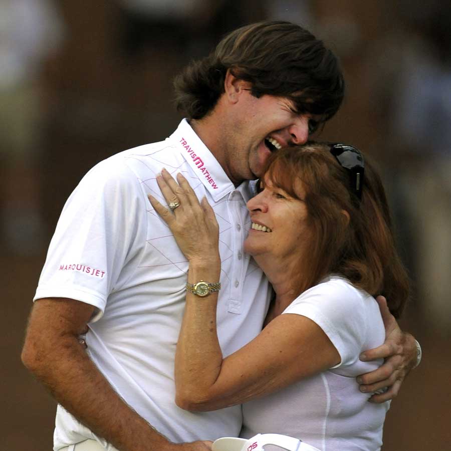 Bubba Watson embraces his mother Molly