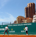 Toni Nadal oversees Rafael Nadal's training session