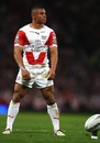 St Helen's Kyle Eastmond prepares to take a penalty