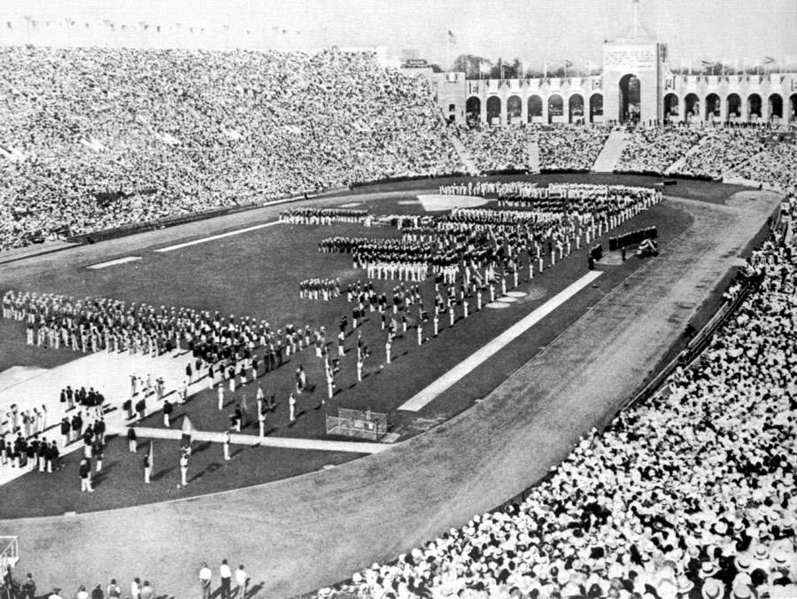 Vast crowds attended the Games at the Los Angeles Colisseum
