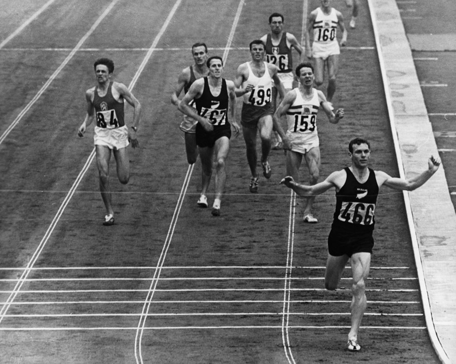 New Zealand's Peter Snell was the dominant force over middle distances, winning the 800m and 1500m
