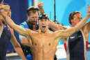Michael Phelps helped USA claim gold in the 4x200m relay, one of six goals he took at the Games