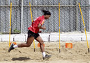 Ronaldinho works on his fitness during a Flamengo training session
