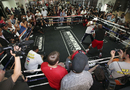 Floyd Mayweather Jnr works out for the media