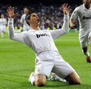 Cristiano Ronaldo celebrates after scoring his second goal