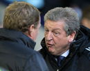 Roy Hodgson chats with Harry Redknapp