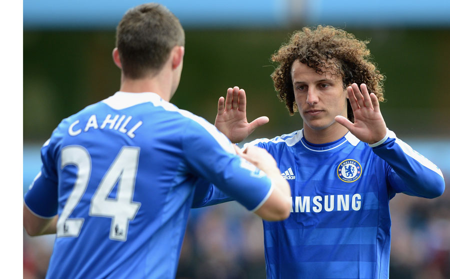 Gary Cahill and David Luiz exchange places