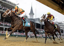Rosie Napravnik drives Believe You Can to victory in the 138th running of the Kentucky Oaks