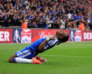 Didier Drogba celebrates scoring Chelsea's second goal