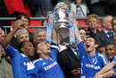 John Terry and Frank Lampard lift the trophy