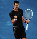 Novak Djokovic celebrates break point over Daniel Gimeno-Traver