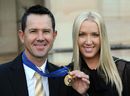 Ricky Ponting displays his Order of Australia medal