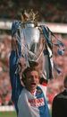 Tim Sherwood holds the Premier League trophy aloft