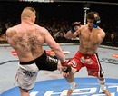 Brock Lesnar and Frank Mir go toe to toe