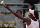 Venus Williams prepares to serve