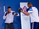 Will Smith boxes with Anthony Joshua