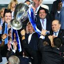 Roman Abramovich lifts the Champions League trophy 