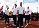 Edina Muller, Dan Greaves, Oscar Pistorius and Nathan Stephens promote the Paralympic World Cup
