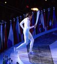 Cathy Freeman carries the Olympic torch