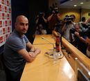Pep Guardiola at a press conference