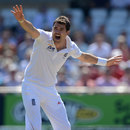 James Anderson appeals for a wicket