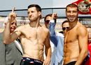 Carl Froch poses next to Lucien Bute