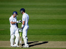 Andrew Strauss and Kevin Pietersen put on a hundred partnership during the evening session