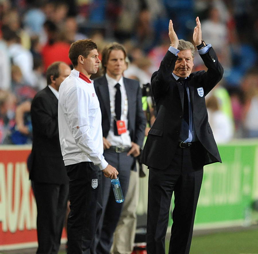 Roy Hodgson applauds the travelling support