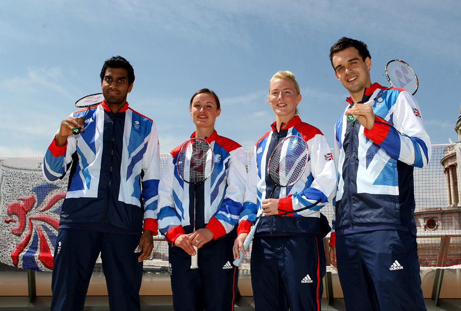The four player selected for Team GB's badminton team