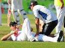 James Anderson receives treatment 